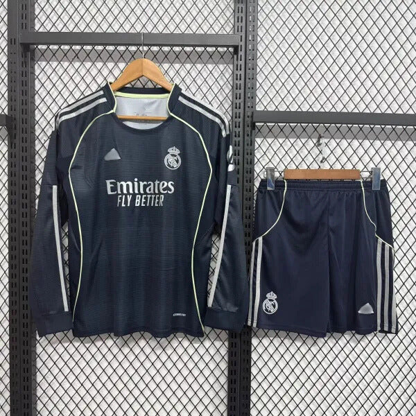 Real Madrid Long Sleeve Away Kit 2025/2026
